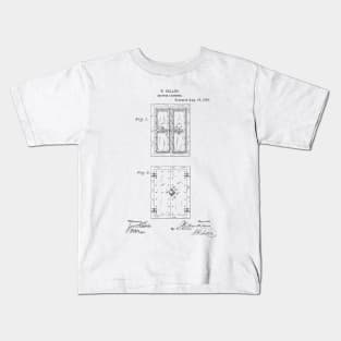 Shutter fastener Vintage Retro Patent Hand Drawing Funny Novelty Gift Kids T-Shirt